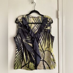 T TAHARI sleeveless top size L